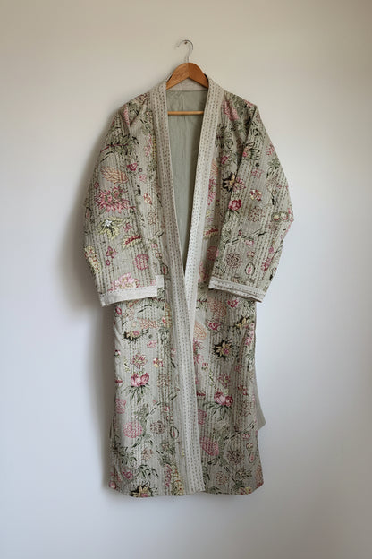 Cotton Kantha Stitch embroider Bath Robe