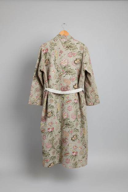 Cotton Kantha Stitch embroider Bath Robe