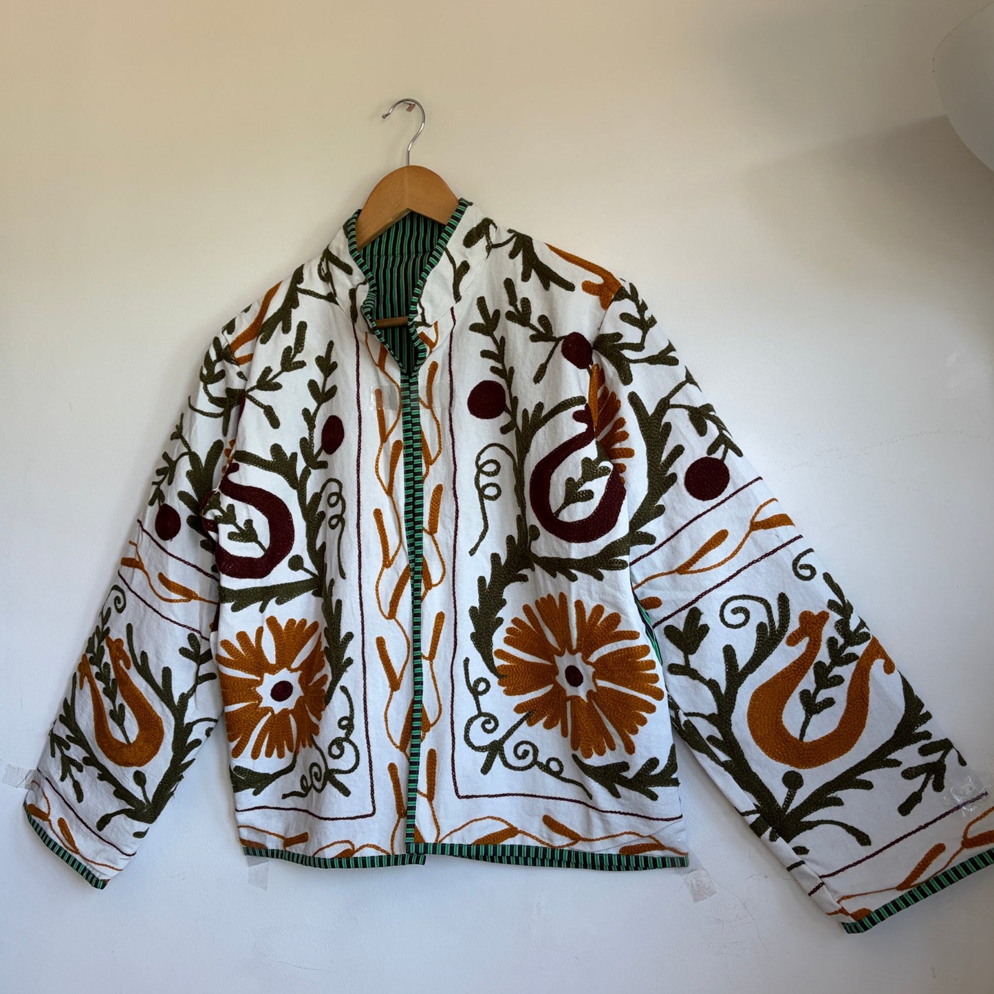 Ivory & Ochre Suzani Paisley Embroidered Jacket