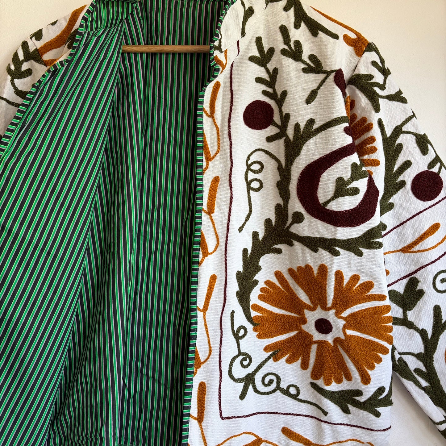 Ivory & Ochre Suzani Paisley Embroidered Jacket