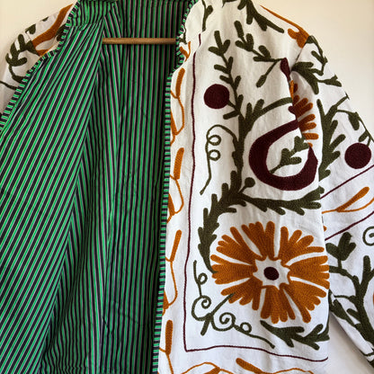 Ivory & Ochre Suzani Paisley Embroidered Jacket