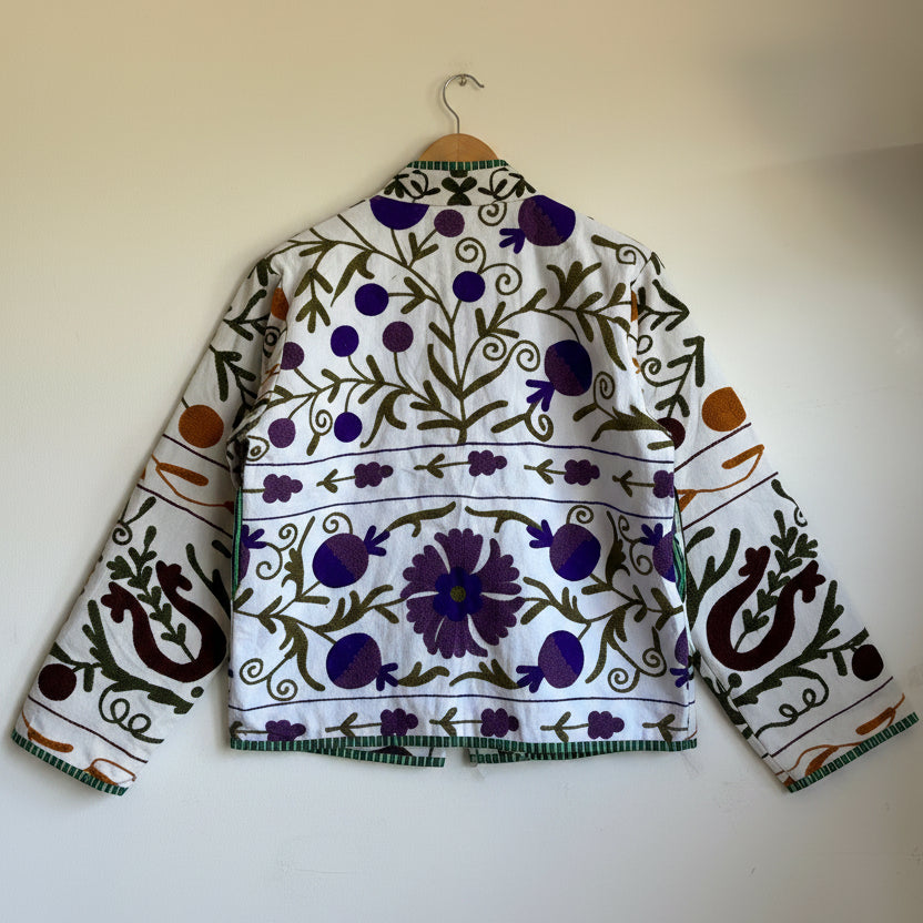 Ivory & Ochre Suzani Paisley Embroidered Jacket