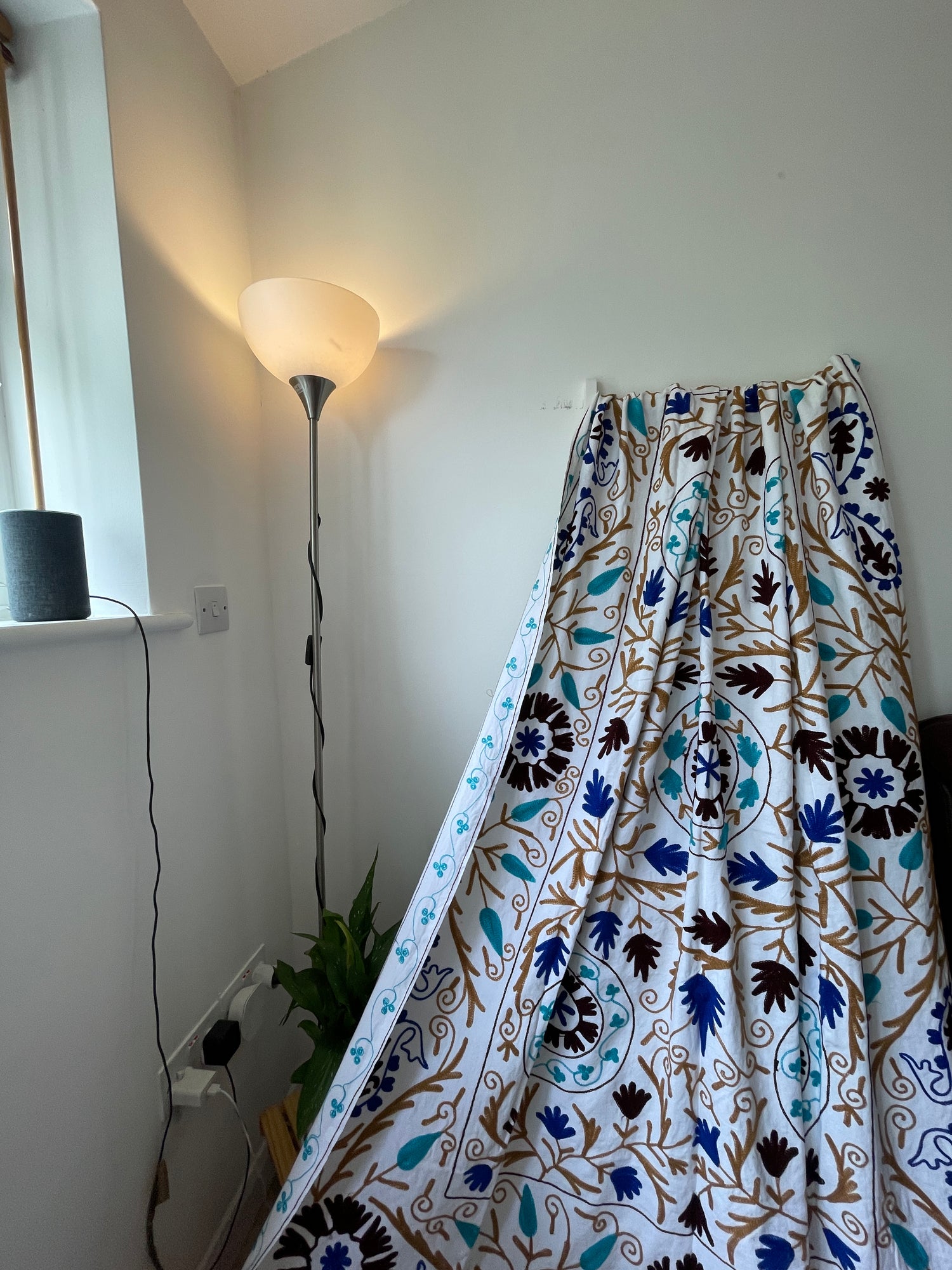 Suzani Embroidery Bedcover/ Cotton Suzani Throw