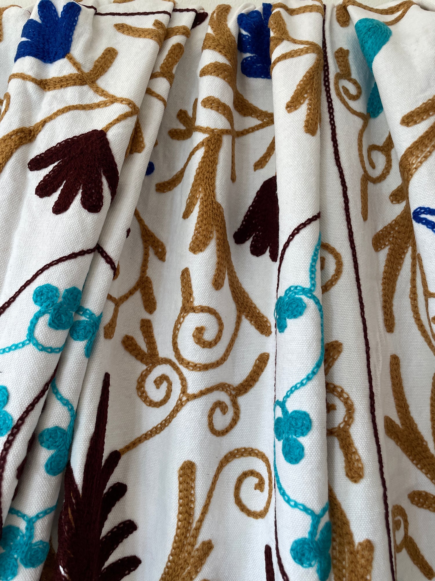 Suzani Embroidery Bedcover/ Cotton Suzani Throw