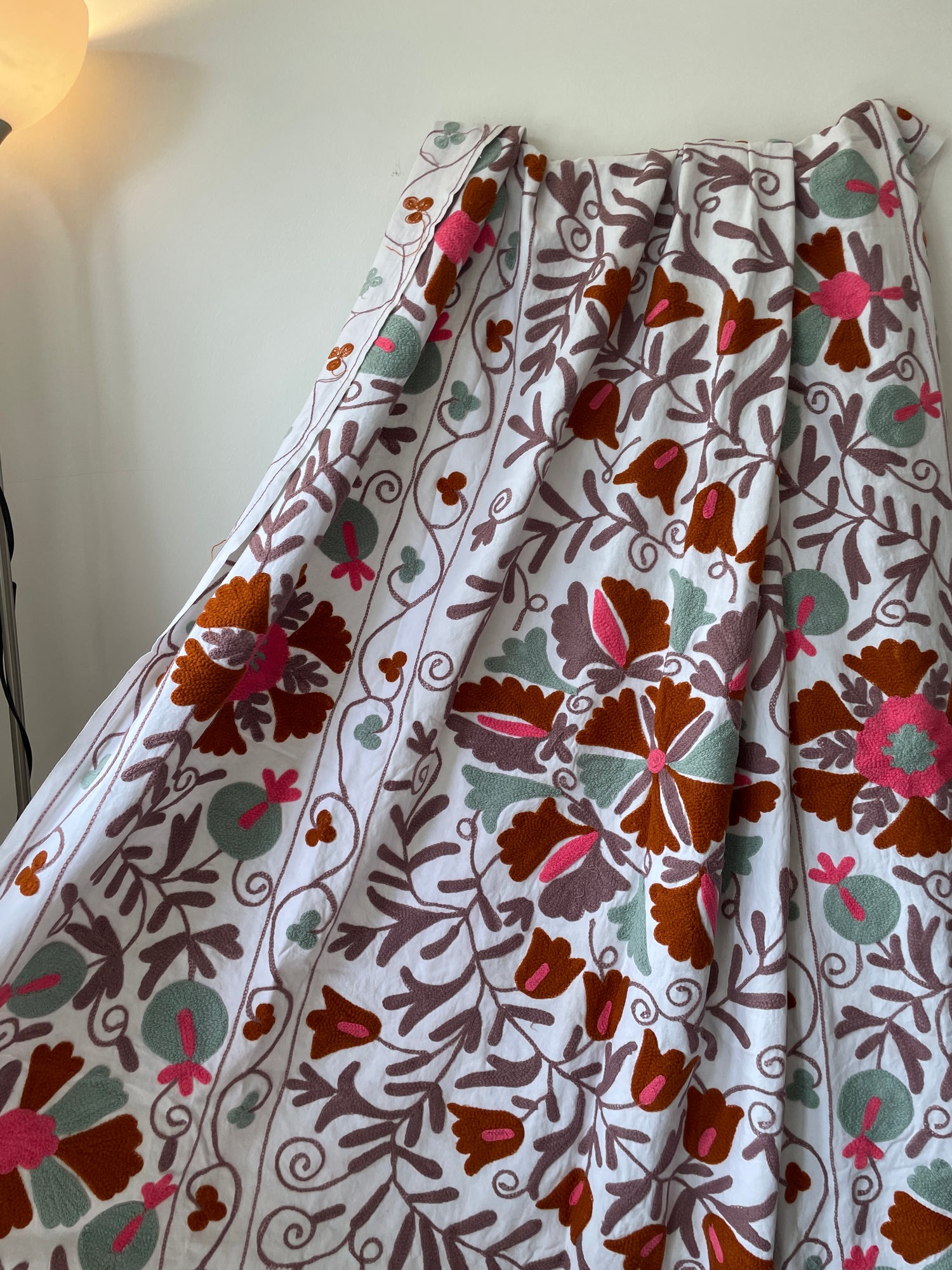 Suzani Embroidery Bedcover/ Cotton Suzani Throw