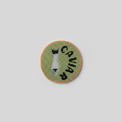 Bauhaus Beaded Coaster – Handmade Modern Table Décor