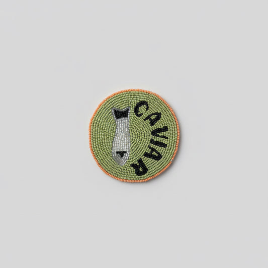Bauhaus Beaded Coaster – Handmade Modern Table Décor