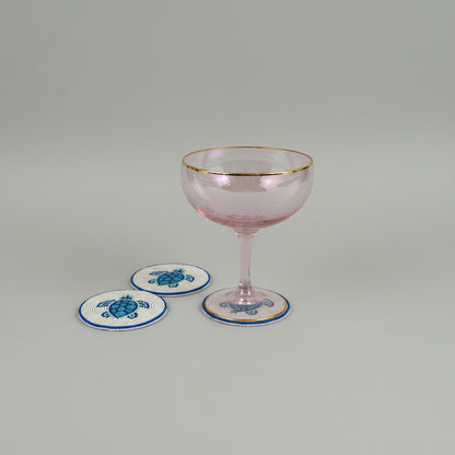 Sea Turtle Beaded Coaster – Handmade Coastal Homeware