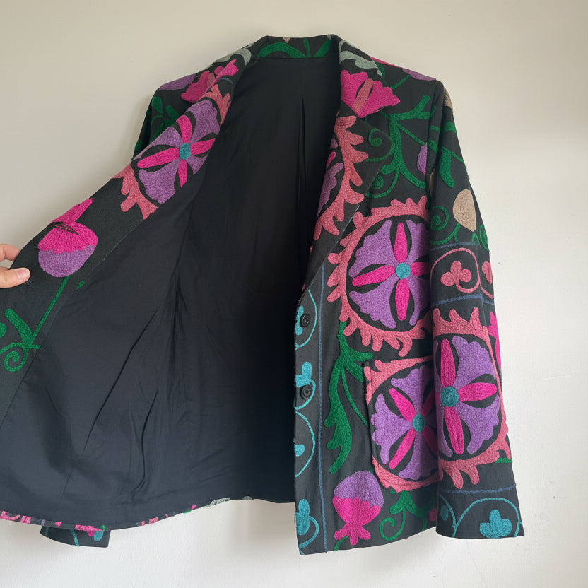 Colourful Suzani Embroidery Blazer 