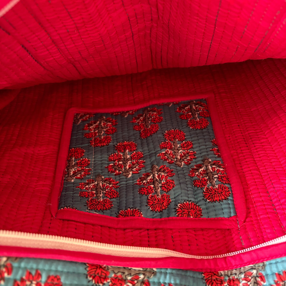 Cotton Printed Quilted Tote Bag