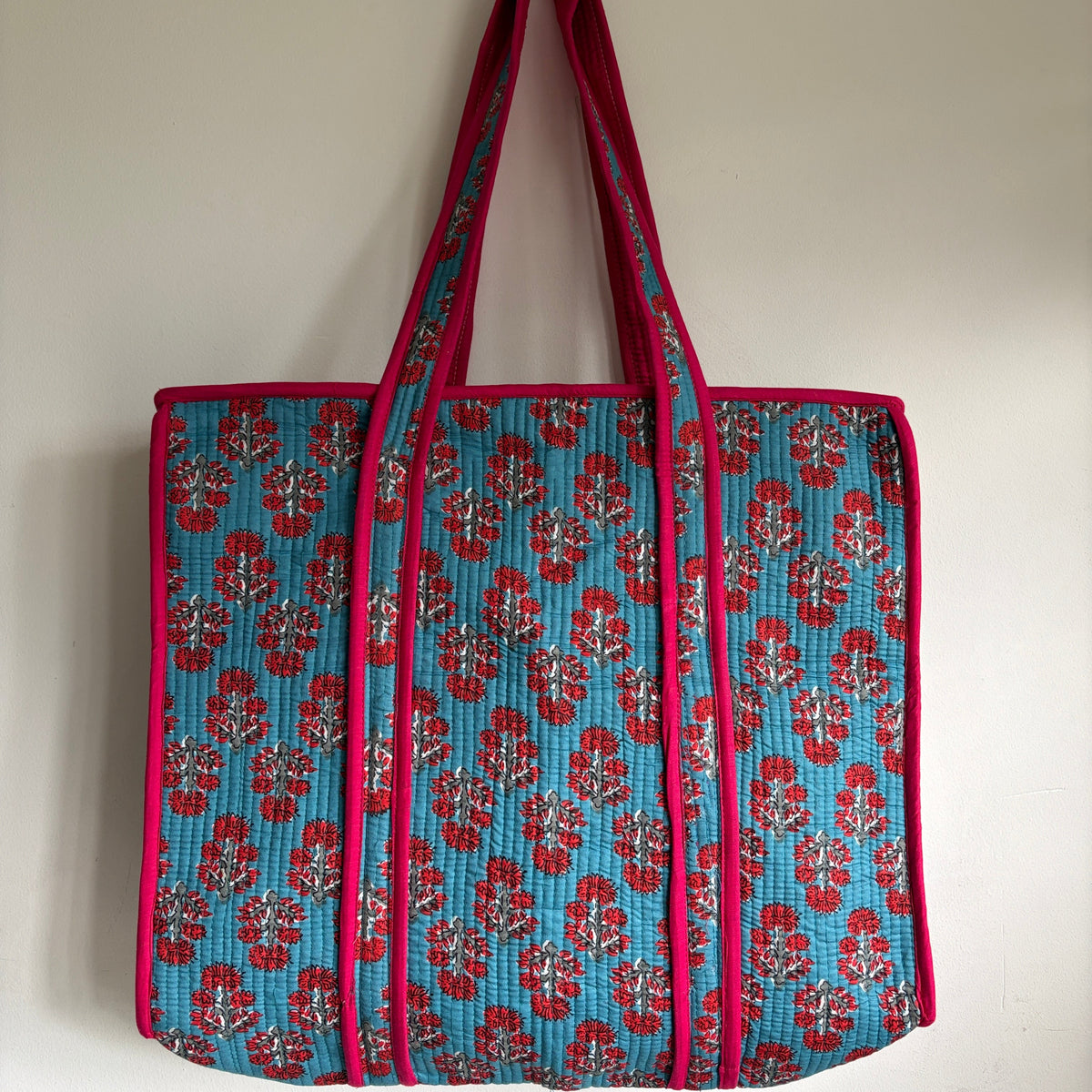 Cotton Printed Quilted Tote Bag