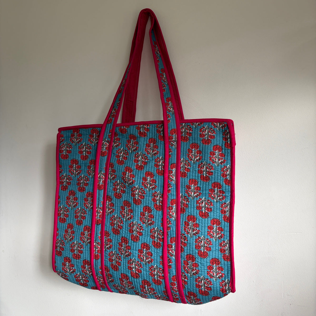 Cotton Printed Quilted Tote Bag
