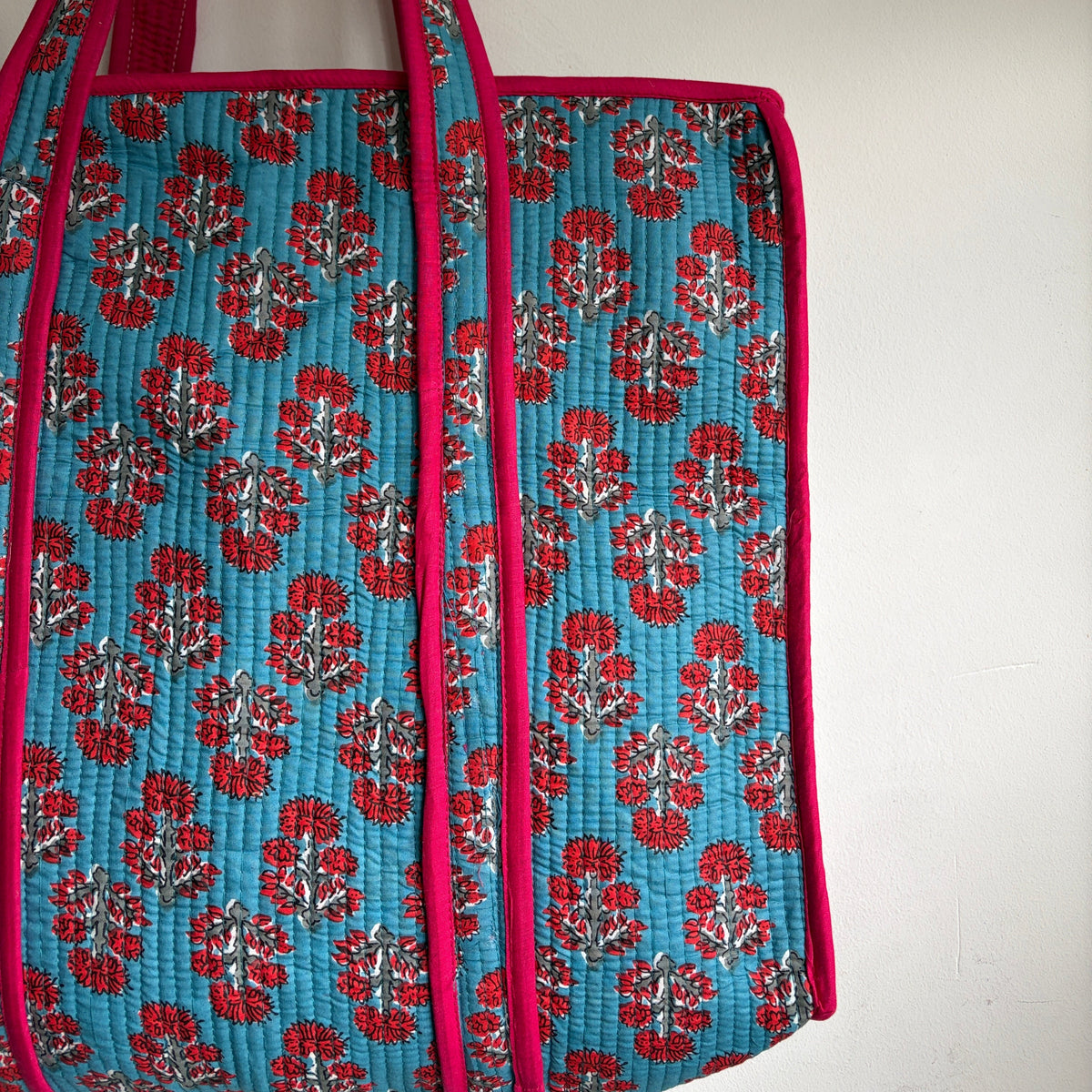 Cotton Printed Quilted Tote Bag