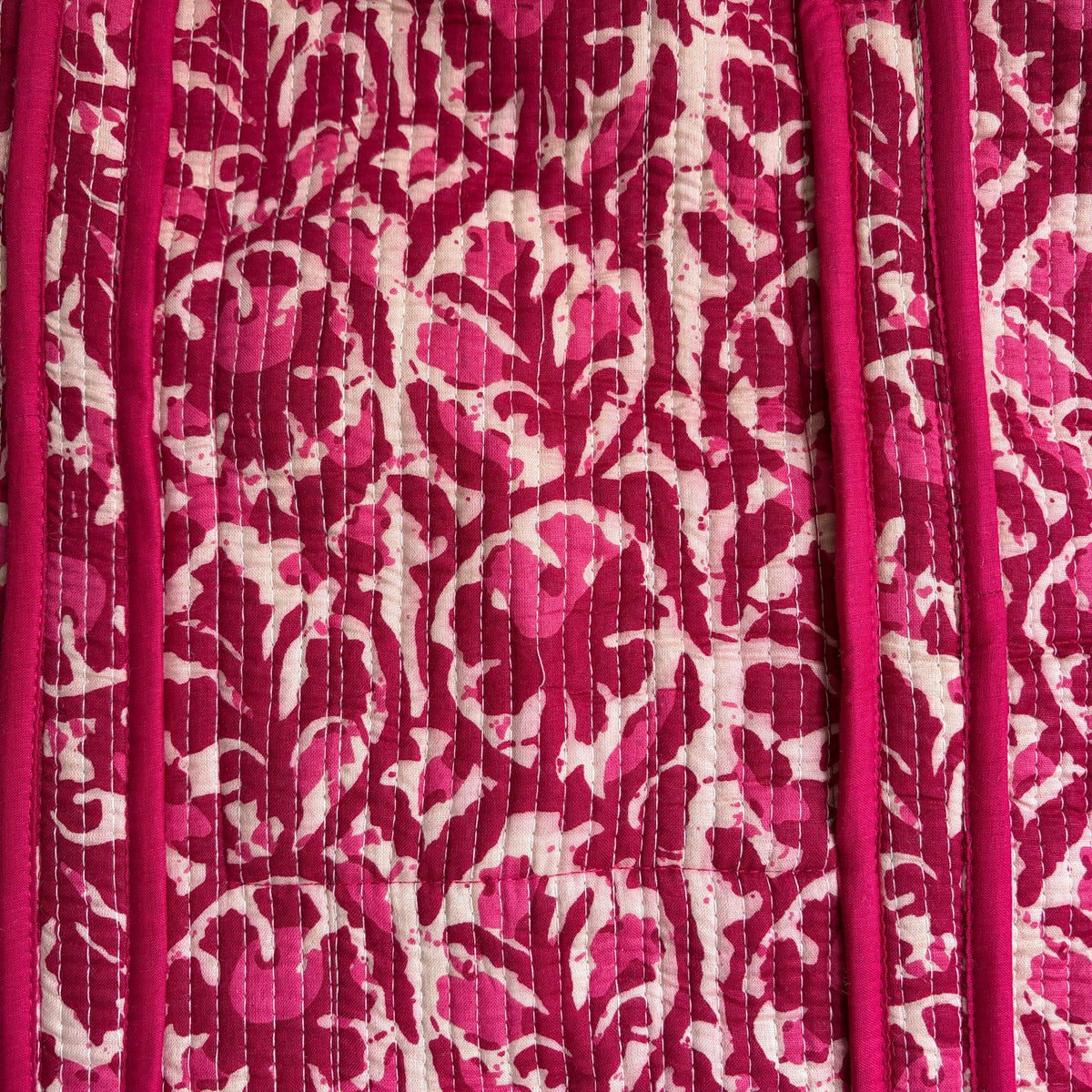 Cotton quilted block print Tote bag 