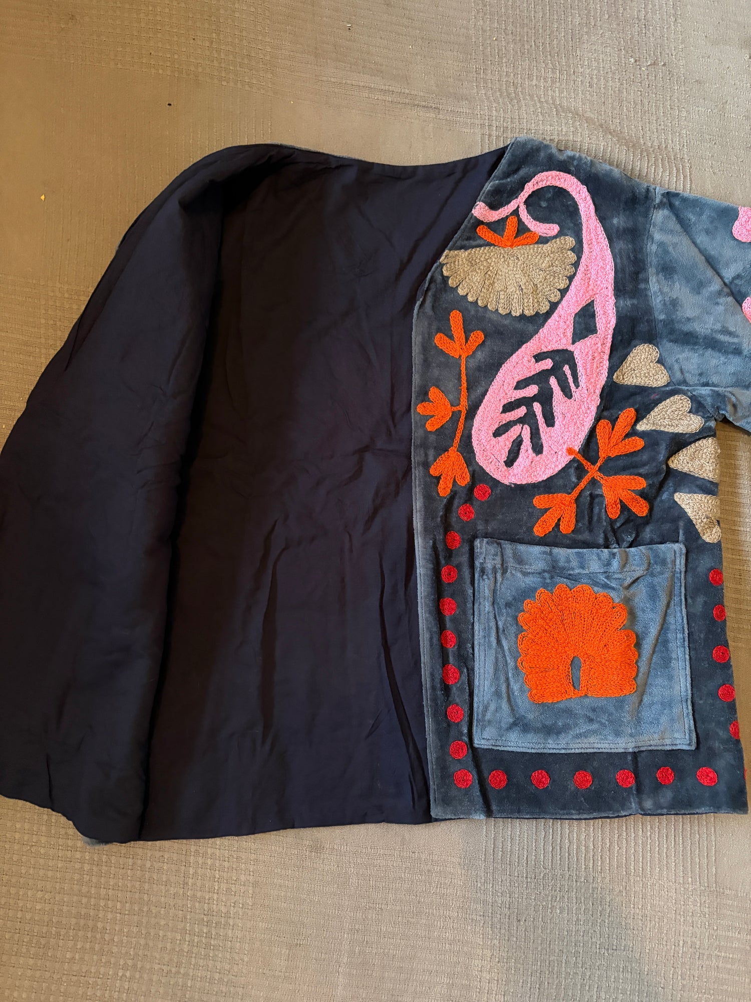 Bohemian Velvet Suzani jacket
