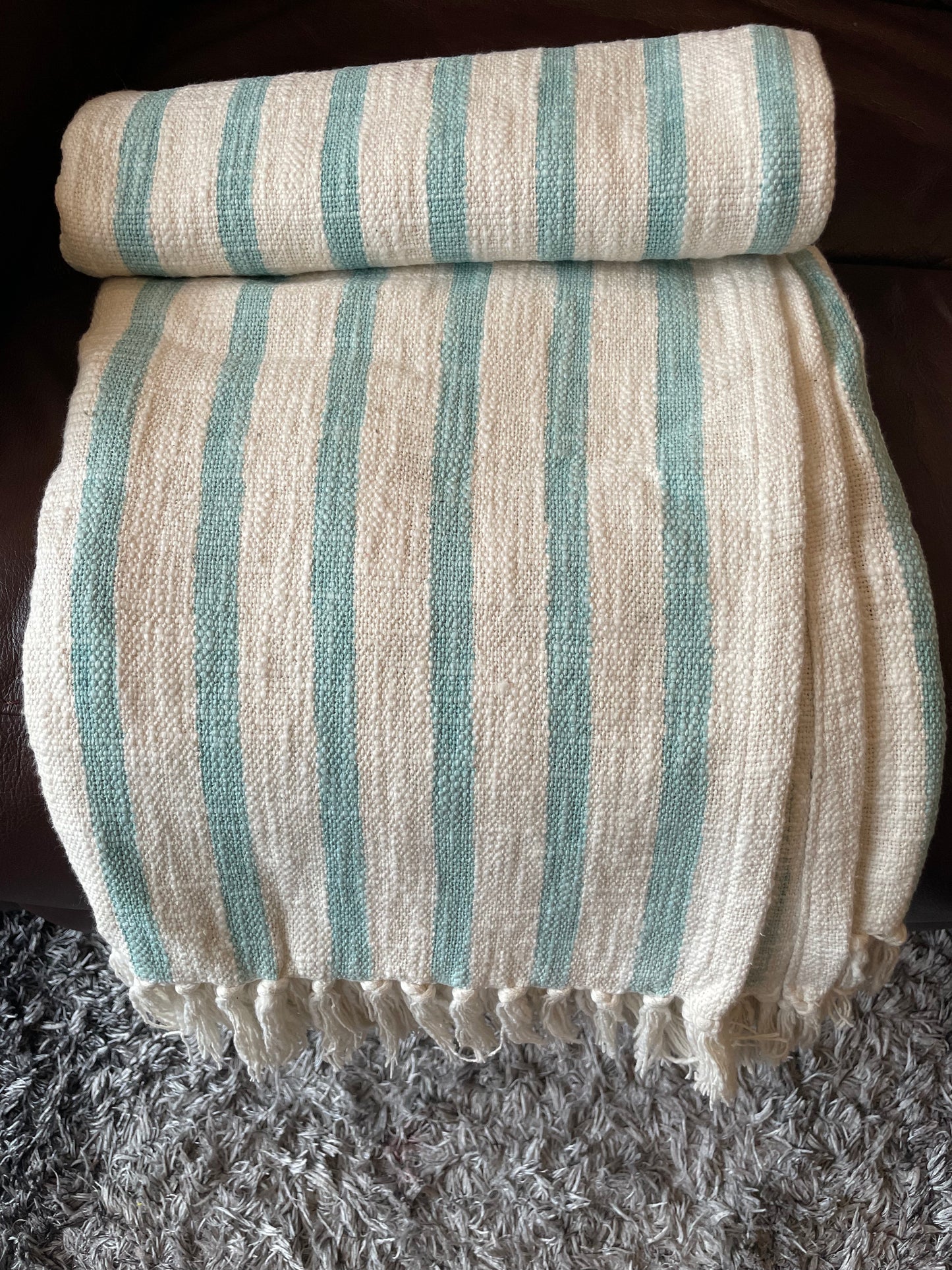White Tufted Throw Cotton Blanket,Tufted Bedroom Throw Blanket Artofakind