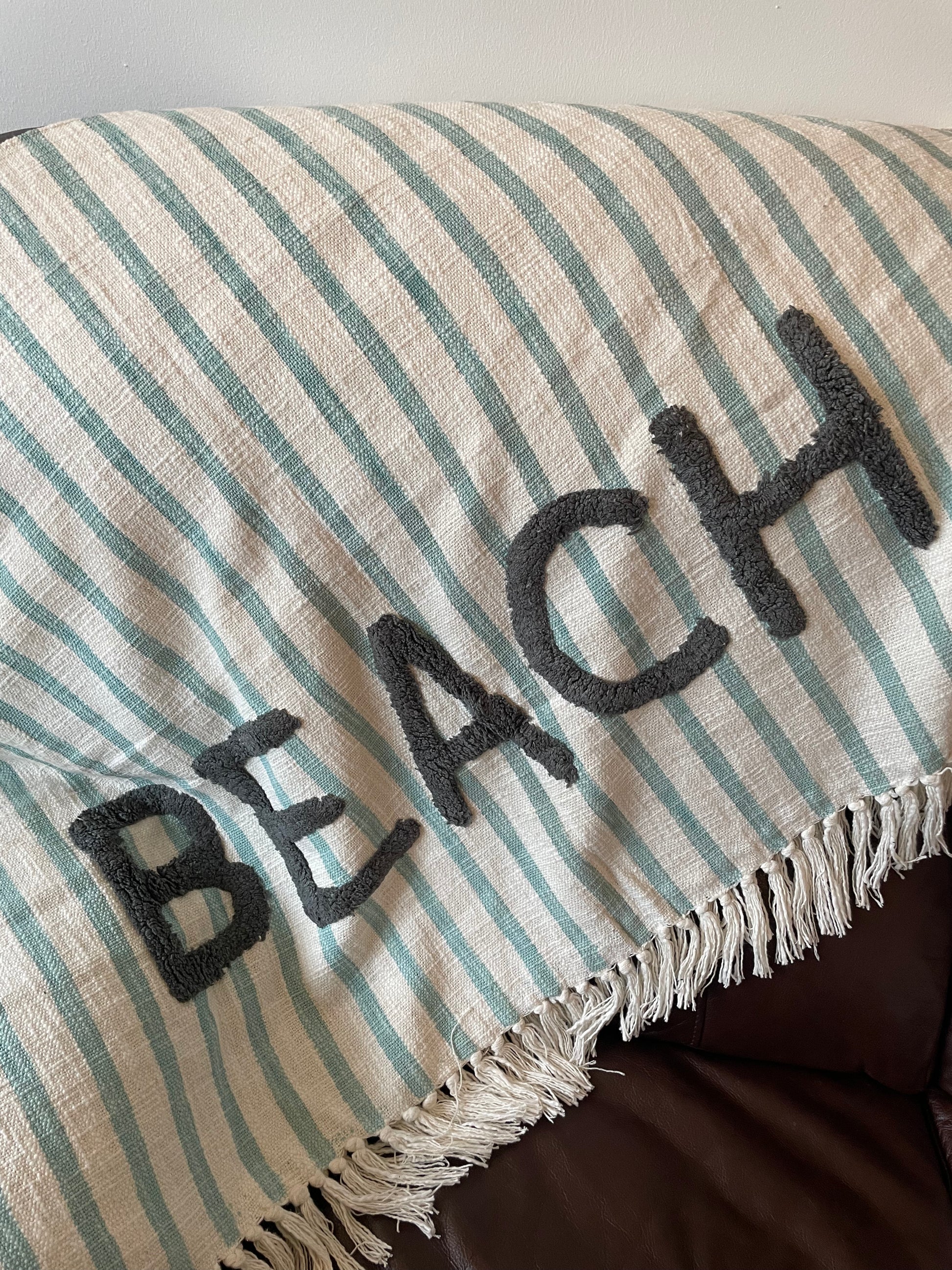 White Tufted Throw Cotton Blanket,Tufted Bedroom Throw Blanket Artofakind