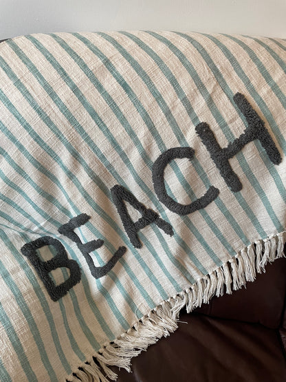 White Tufted Throw Cotton Blanket,Tufted Bedroom Throw Blanket Artofakind