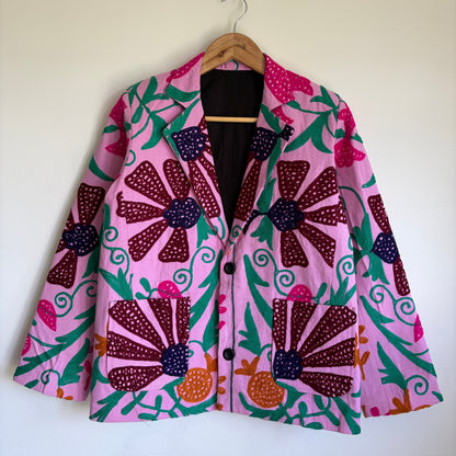 Suzani Floral Blazer on a white background