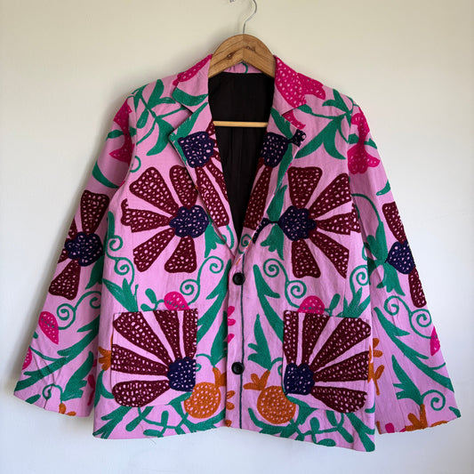 Suzani Floral Blazer on a white background
