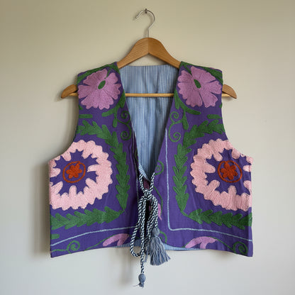 Cotton Suzani Embroidery Waist coat 