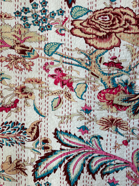 Kantha Bedcover closeup