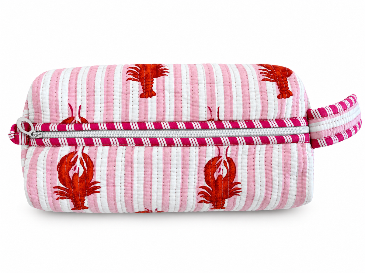 Cotton quilted wash bag