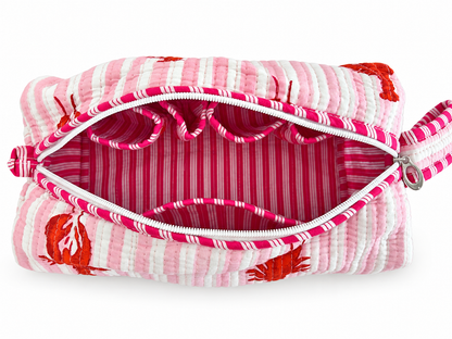 Cotton quilted wash bag