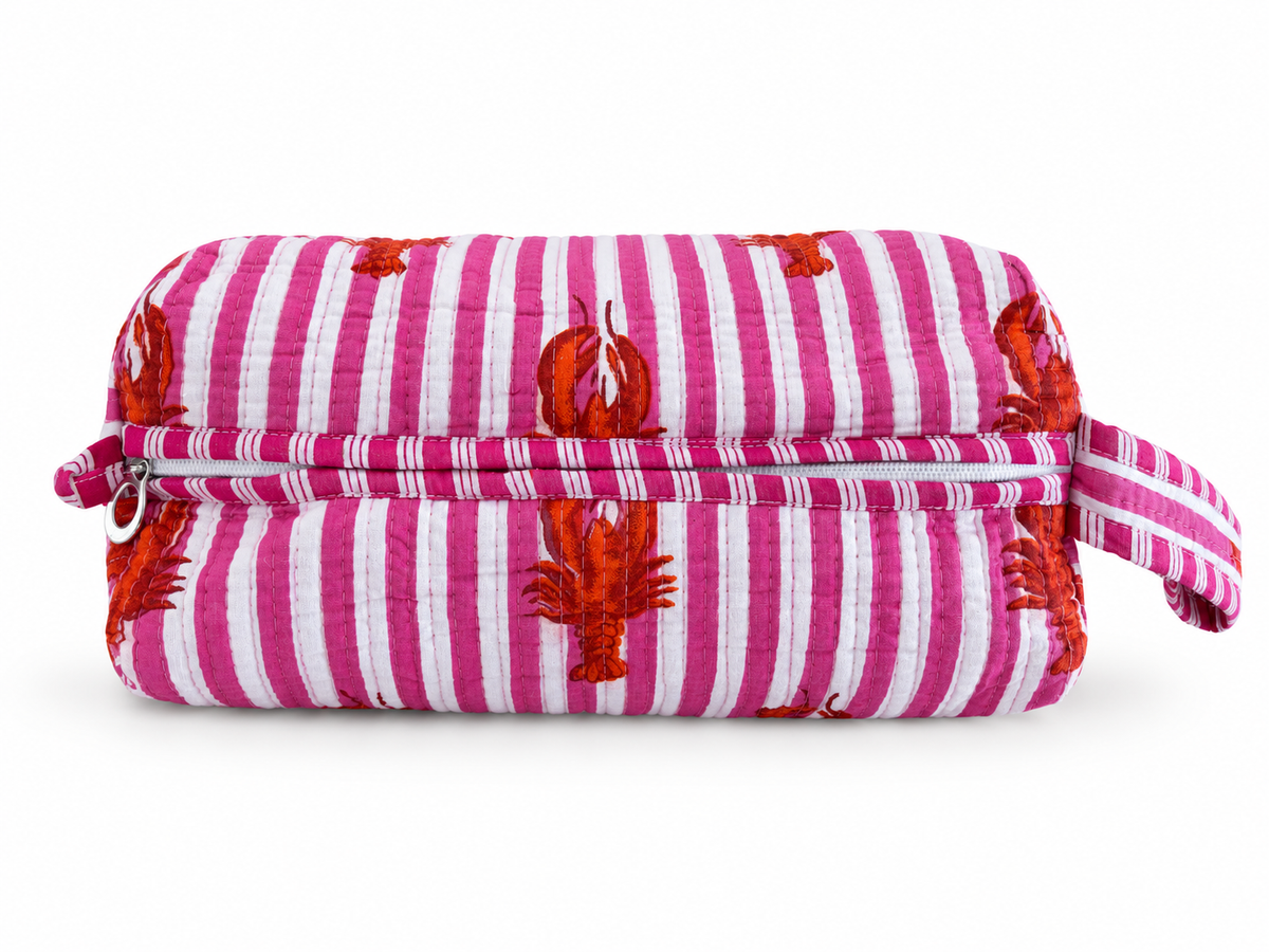 Cotton quilted wash bag