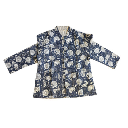 Floral patterned jacket on a white background
