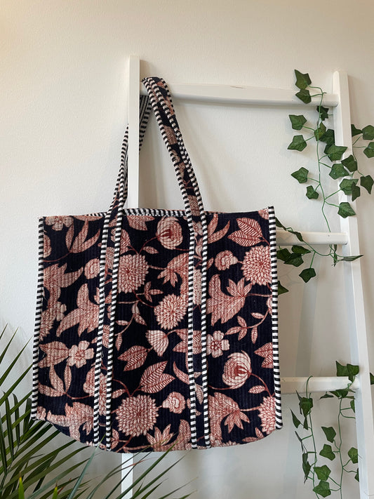 Quilted Velvet Tote bag