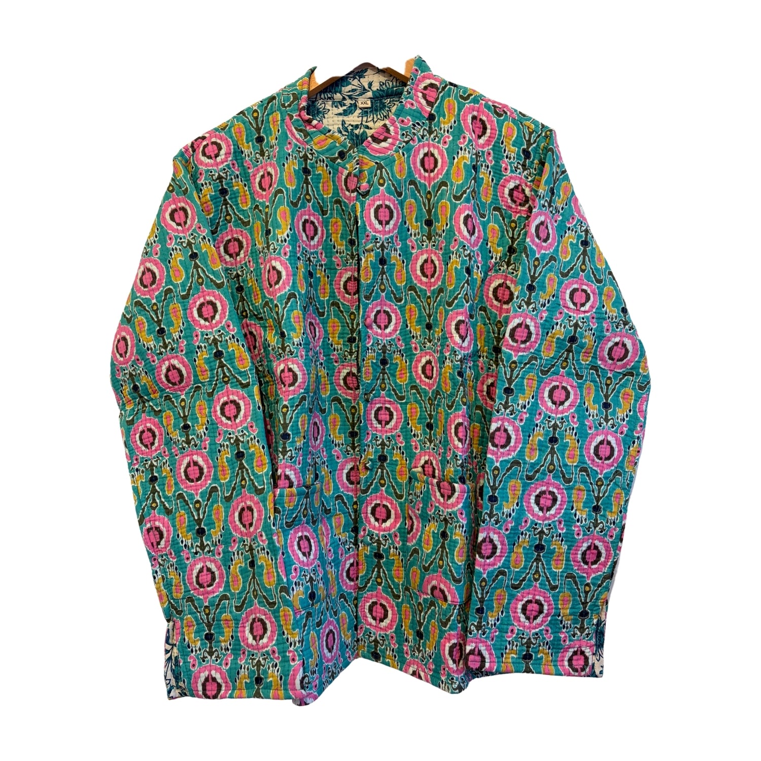 Colorful floral patterned Jacket on a white background