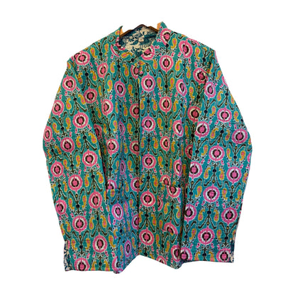 Colorful floral patterned Jacket on a white background