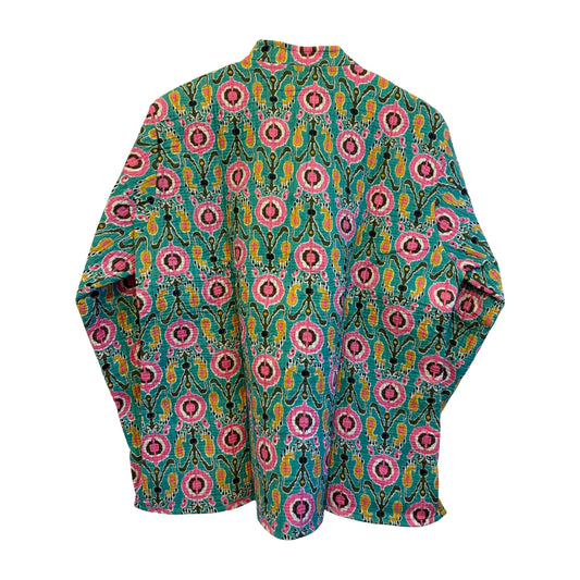 Colorful floral patterned Jacket on a white background