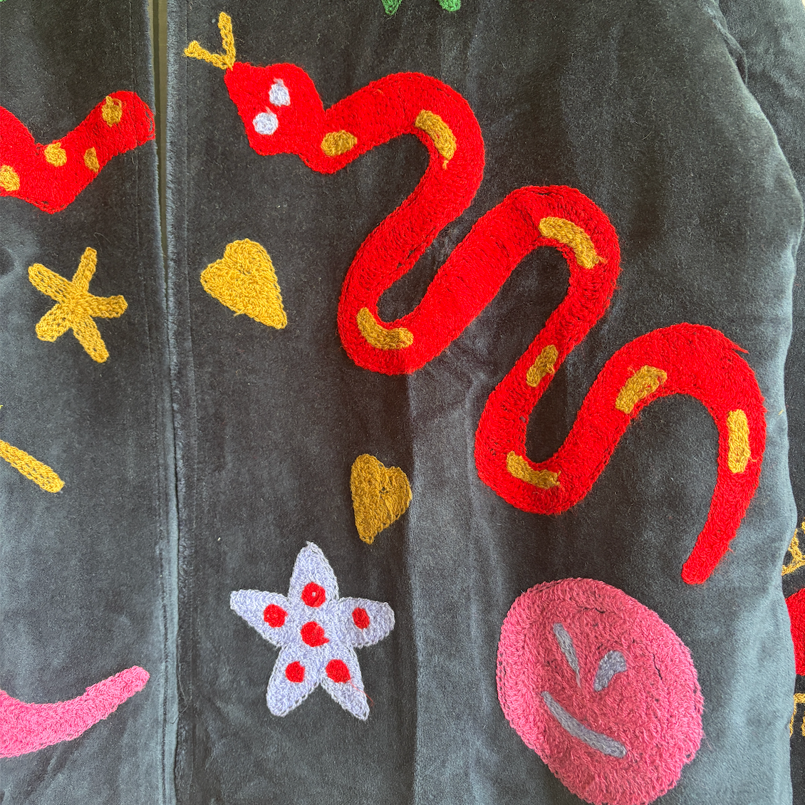 Colourful Suzani velvet jacket