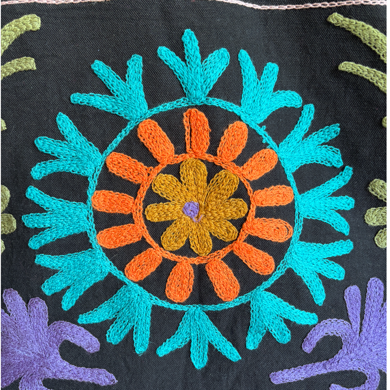 Cotton Suzani Embroidery Hoodie 