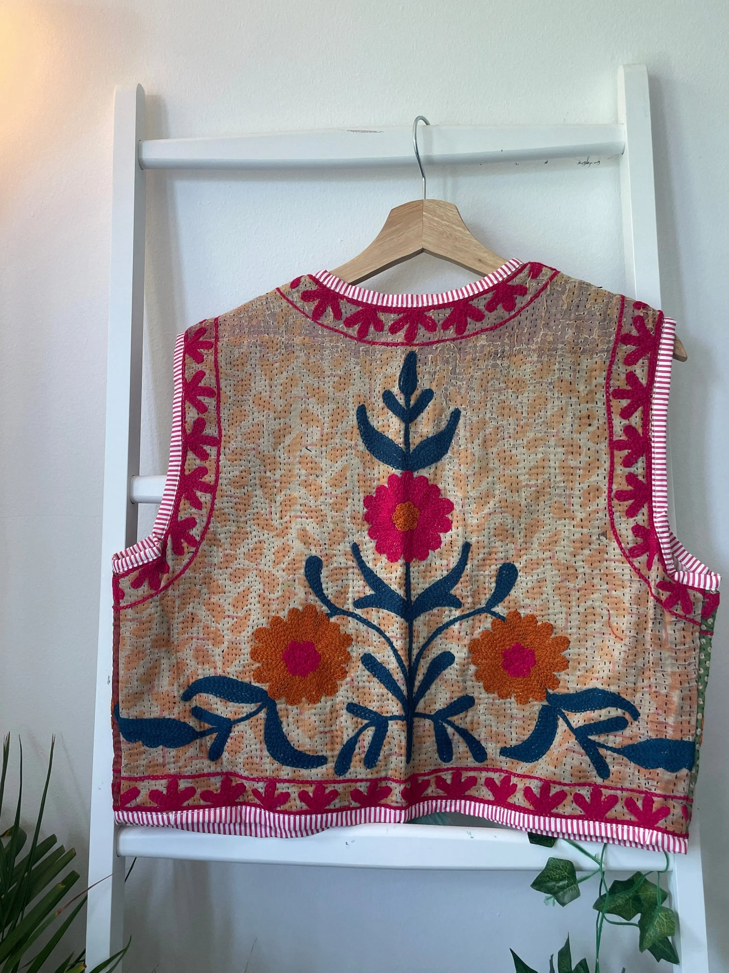 Vintage Suzani Kantha Vest Artofakind