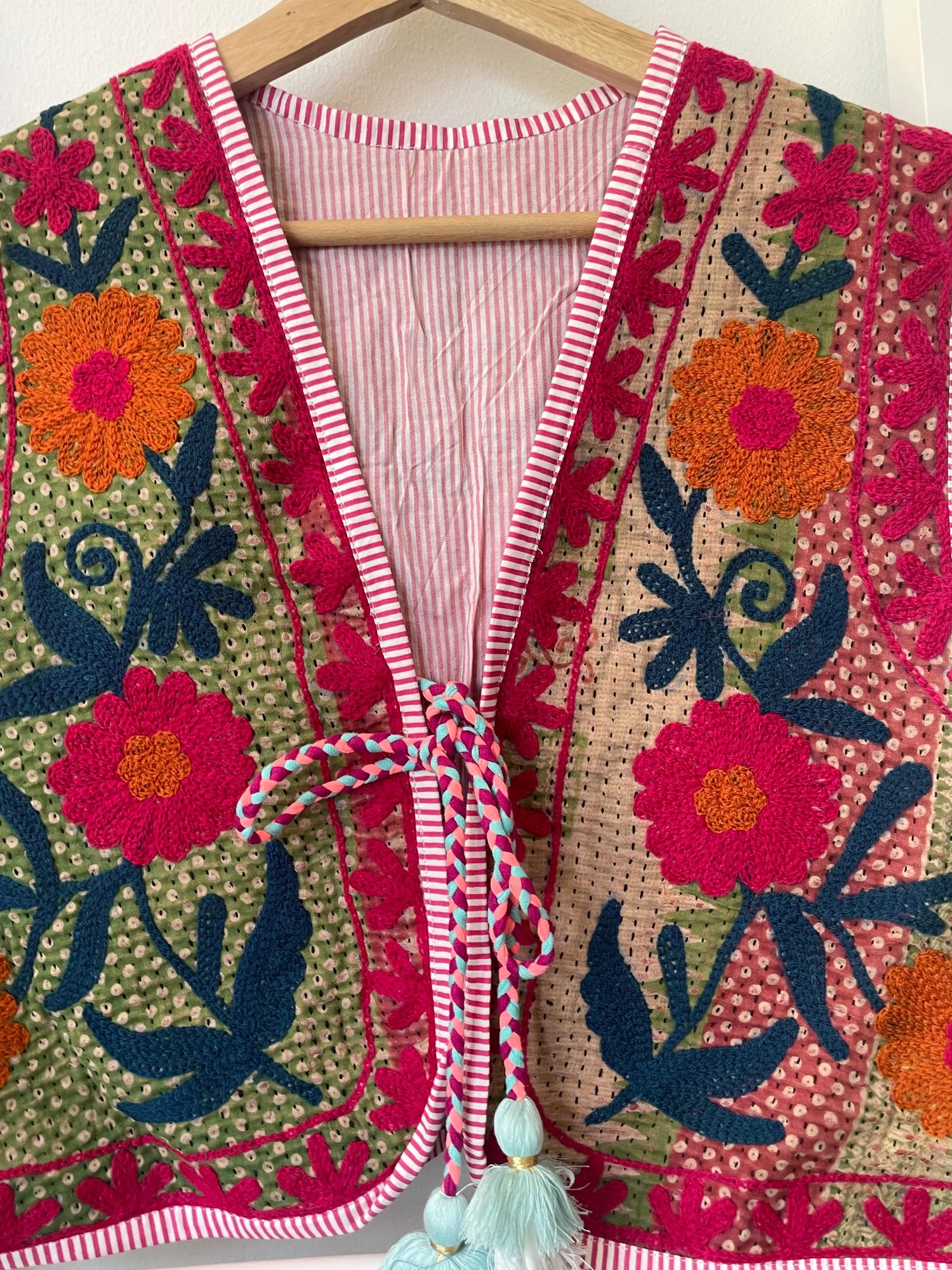 Vintage Suzani Kantha Vest Artofakind