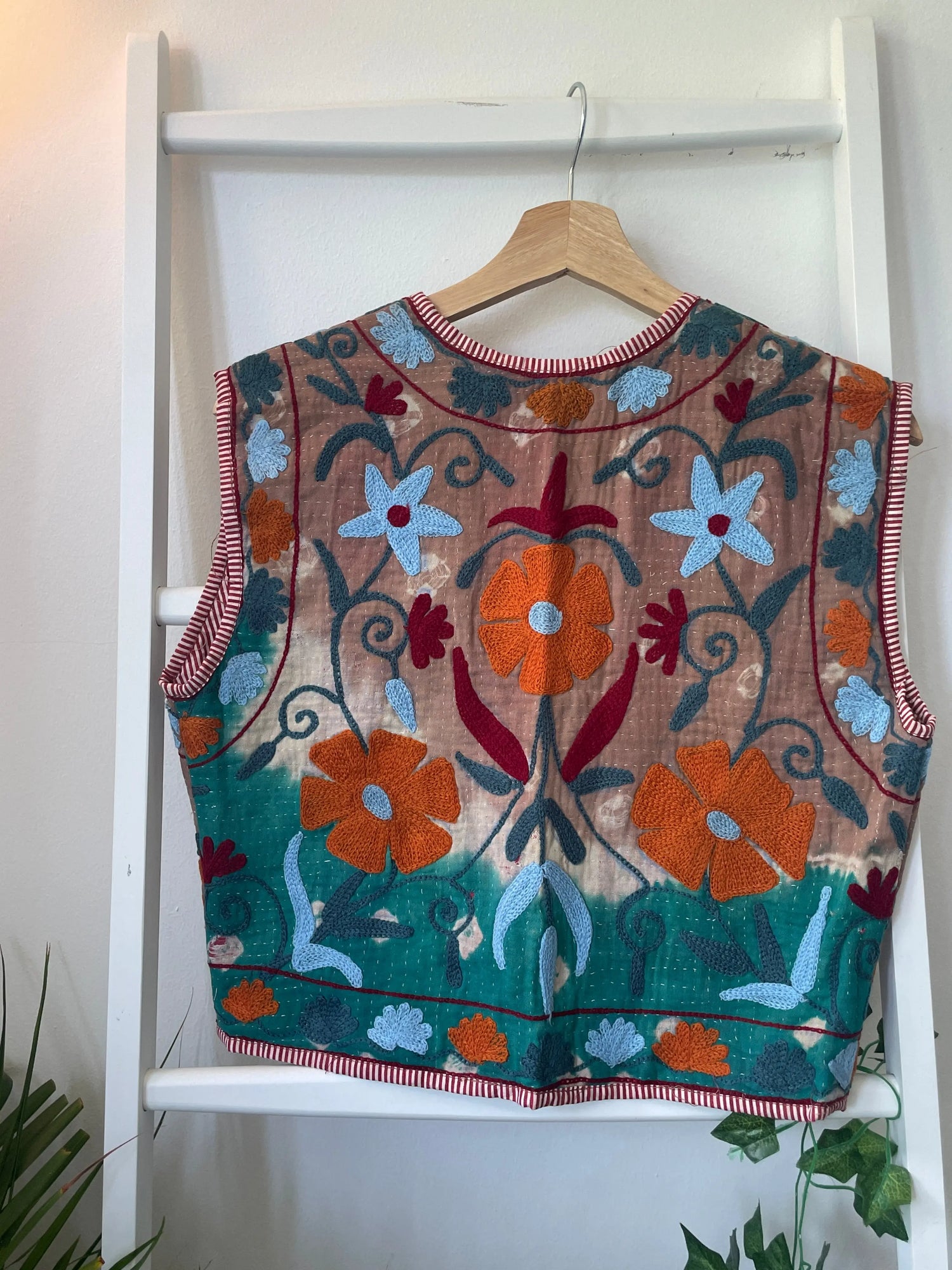 Vintage Suzani Kantha Vest Artofakind