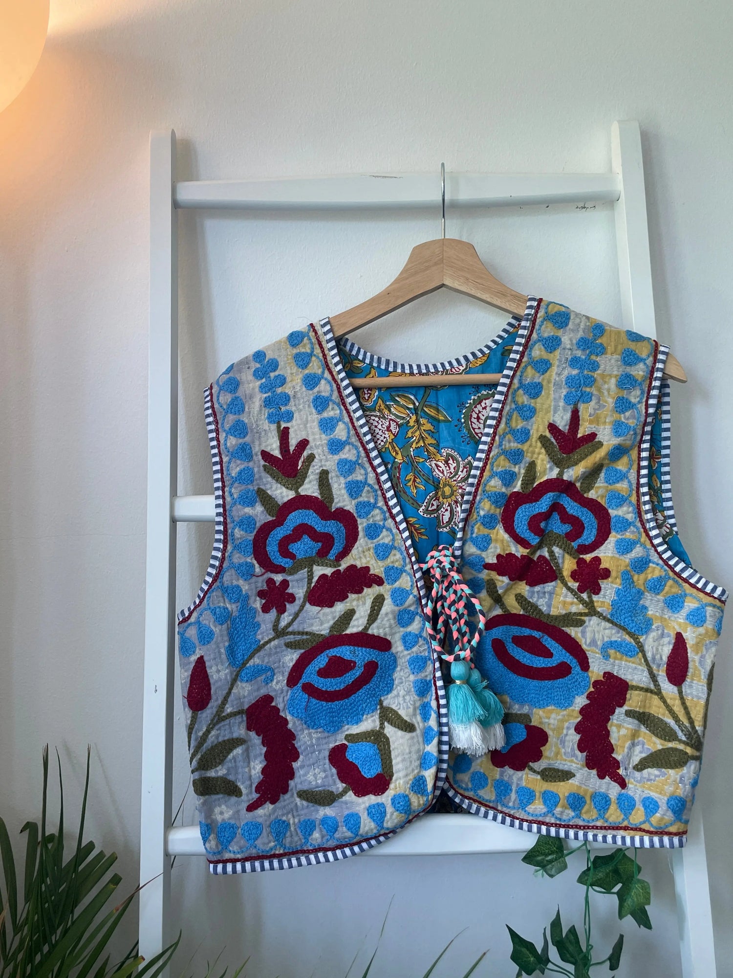 Vintage Suzani Kantha Vest Artofakind