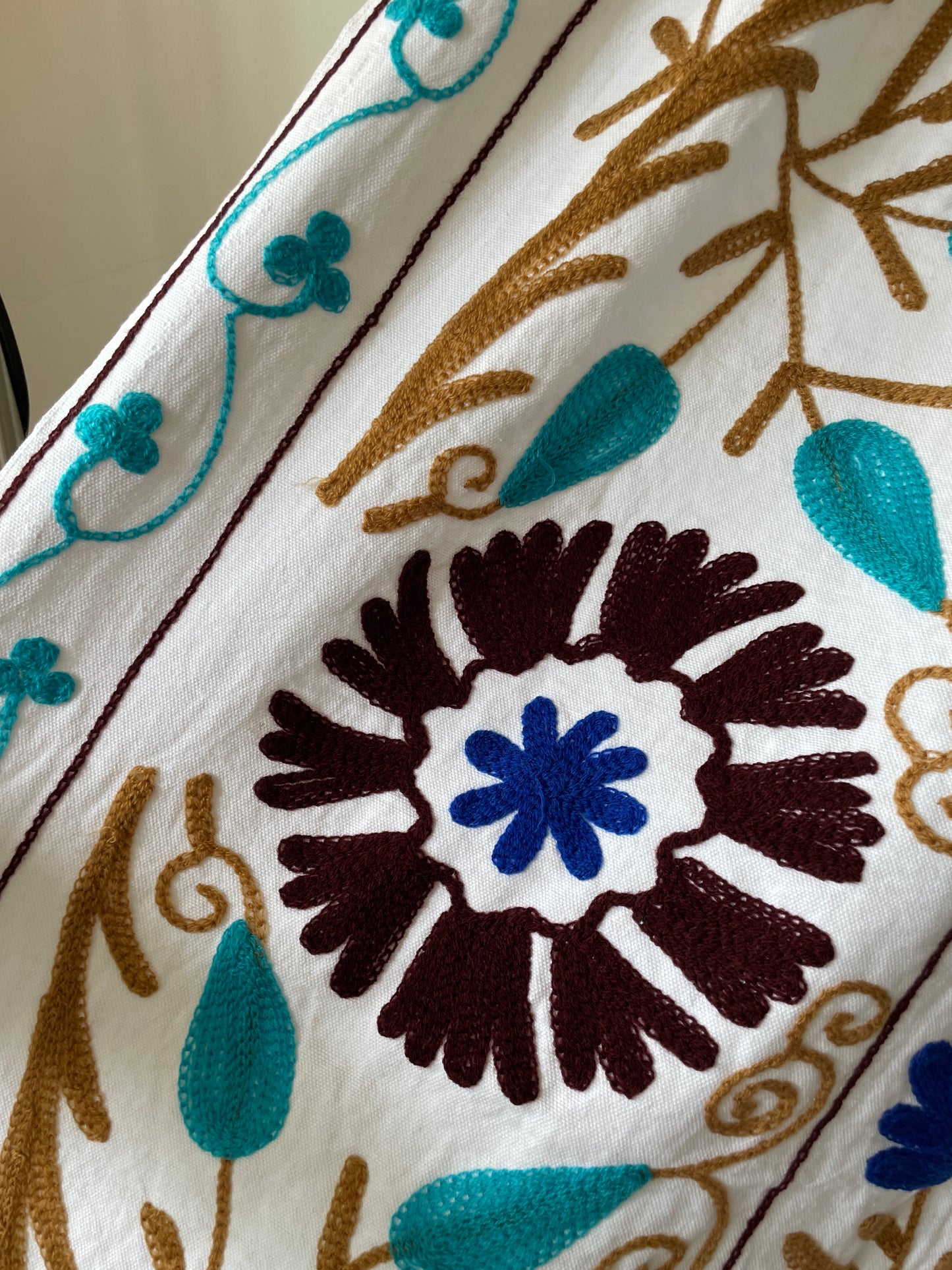 SUZANI EMBROIDERED COTTON THROW