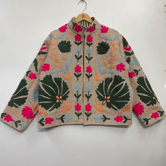 Suzani jacket on a hanger
