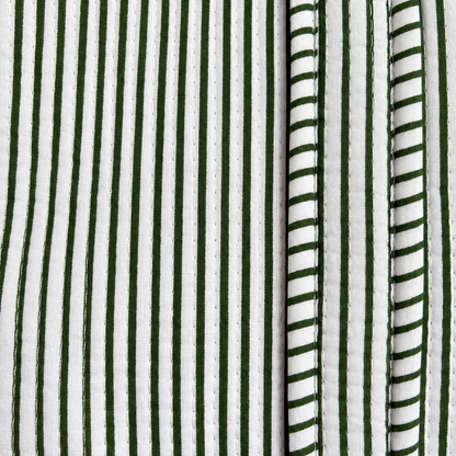 Cotton quilted striped tote bag