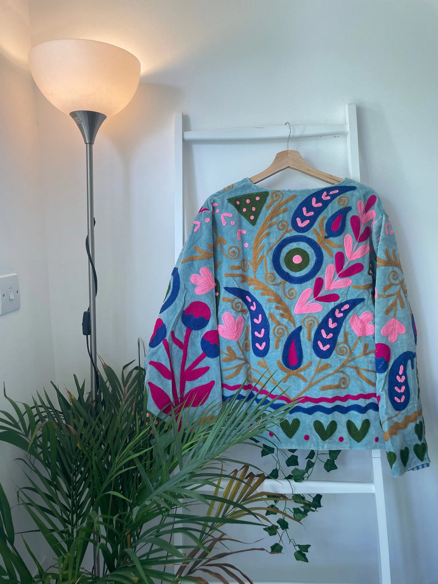 Velvet Suzani Embroidery Jacket Artofakind