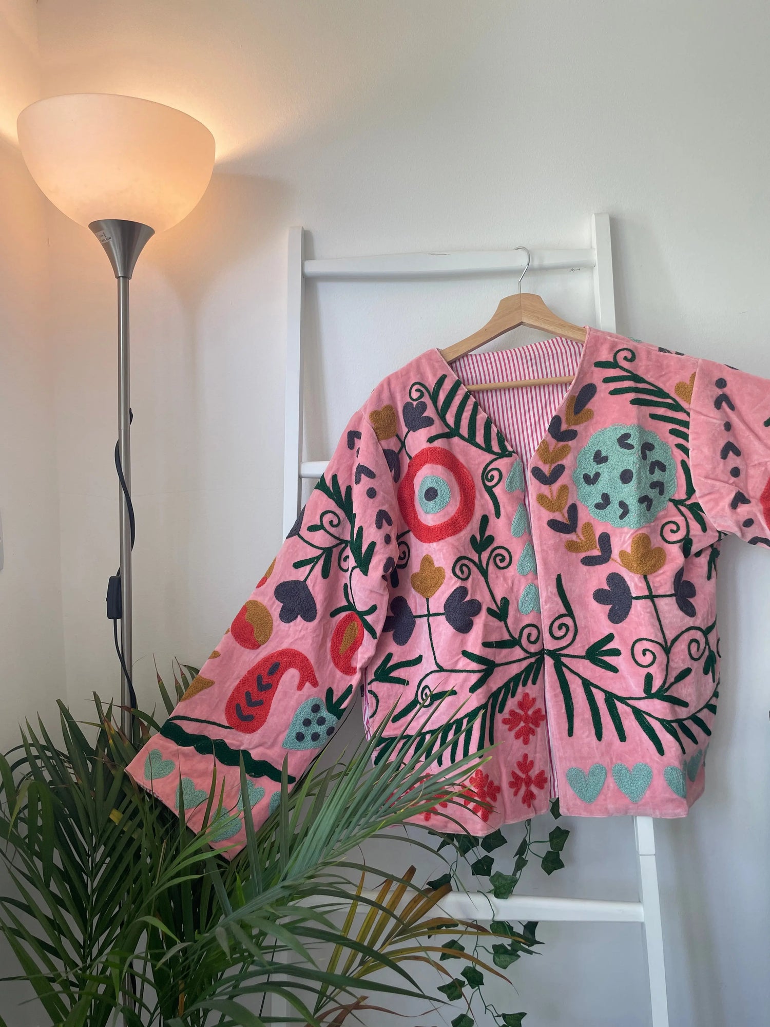 Velvet Suzani Embroidery Jacket Artofakind