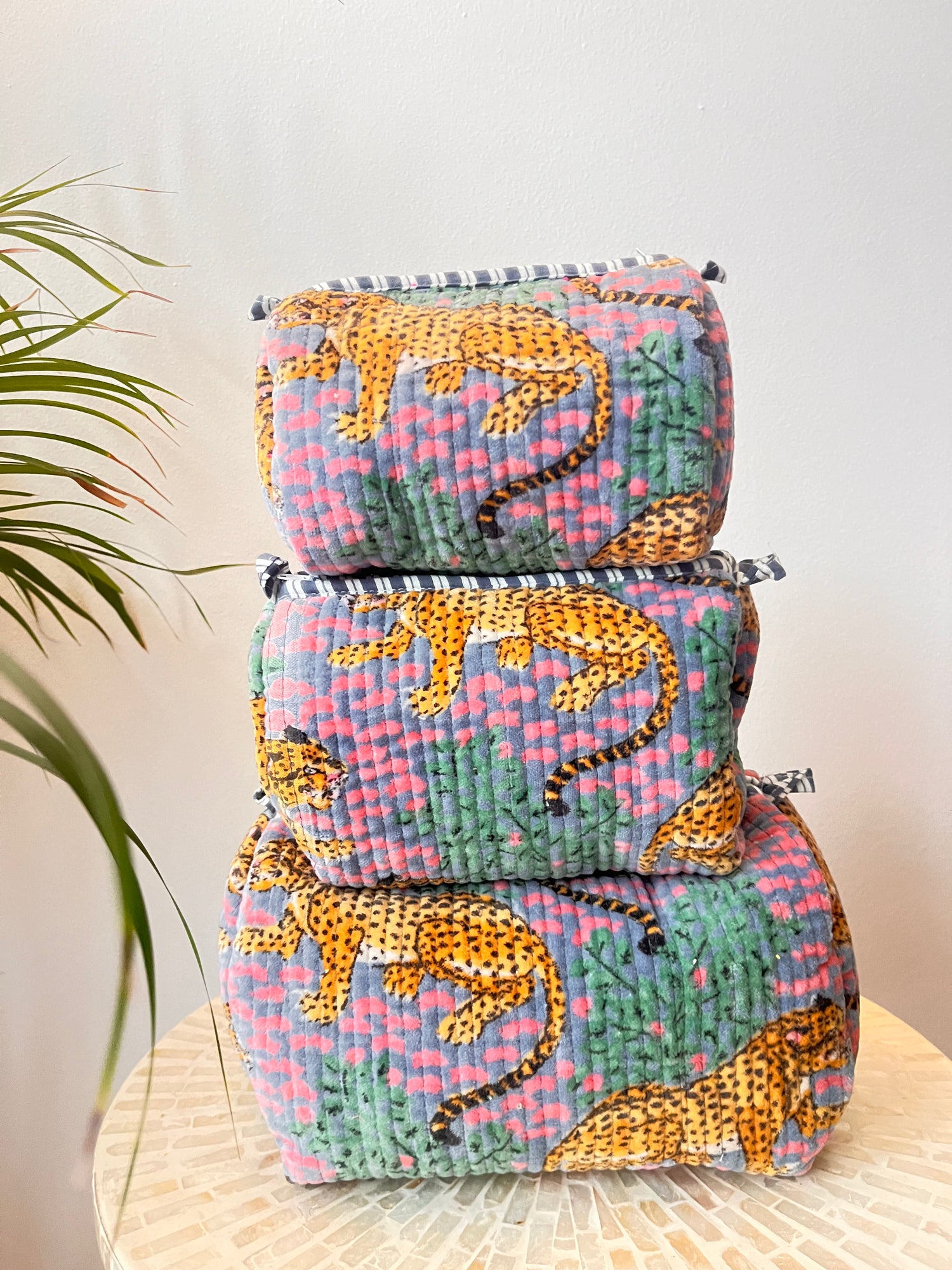 Velvet Quilted Pouch