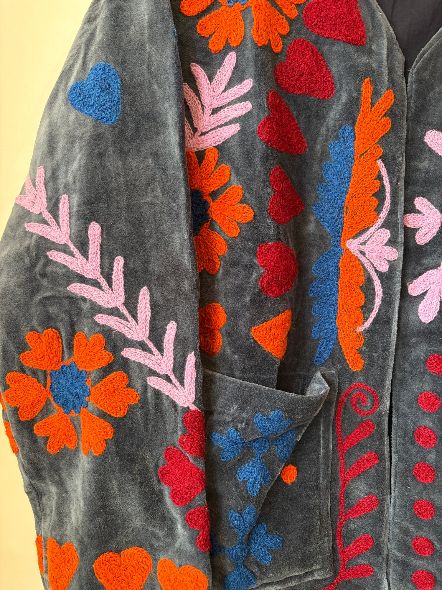 Suzani jacket close up
