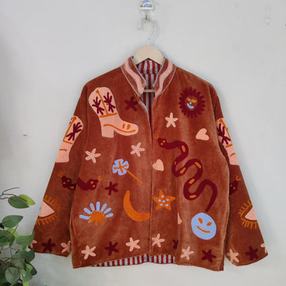 Velvet Suzani Embroidery Jacket