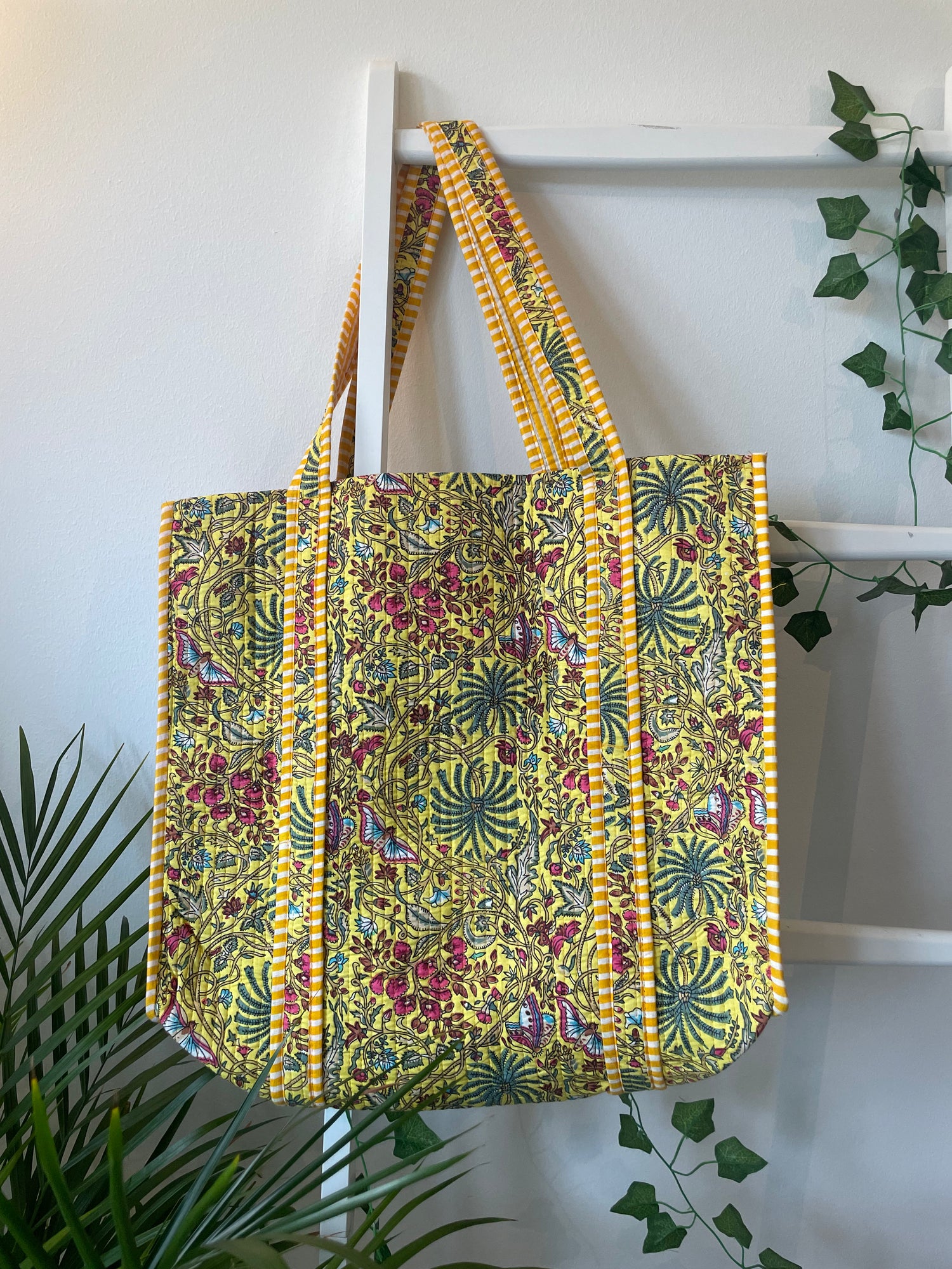 Yellow Quilted Bag