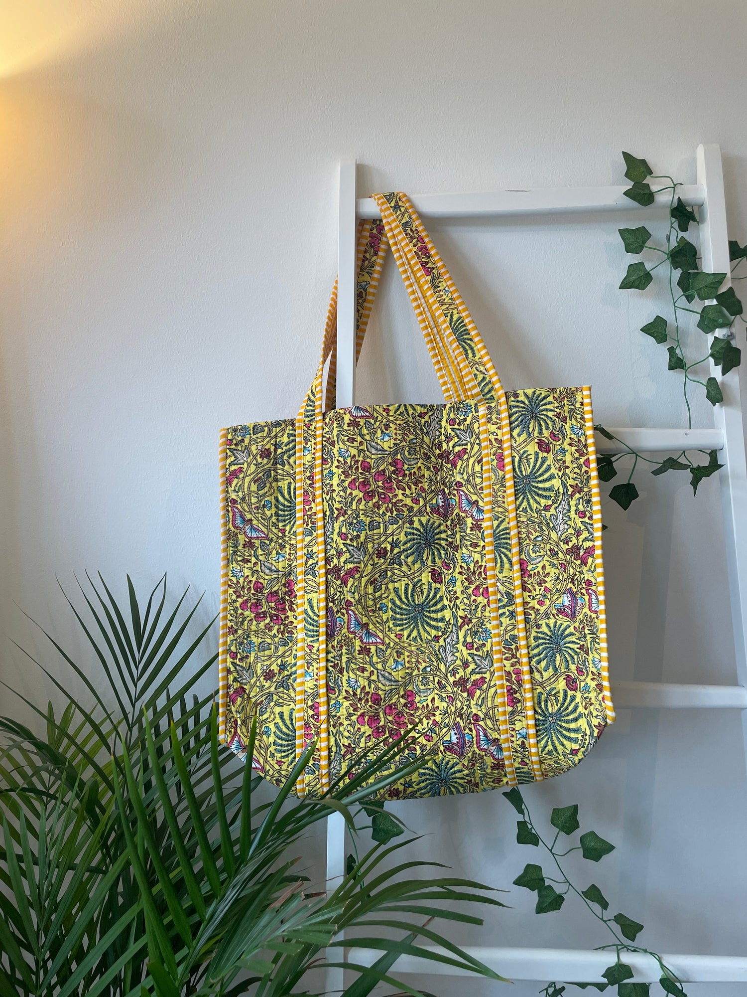 Yellow Quilted Bag
